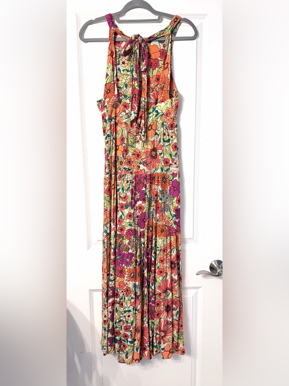 NATURAL LIFE Floral dress in Pink Orange Purple Green